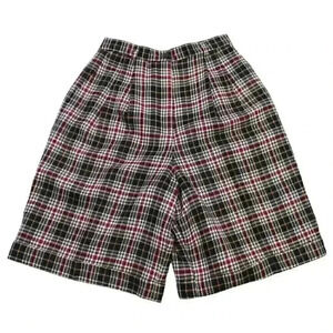 Vintage Talbots Size 8 100% Wool Plaid High Waisted Pleated Shorts Academia